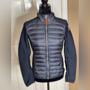 EUC Parajumpers Olivia Mixed Media Down-filled Fleece Jacket Black XS $385​